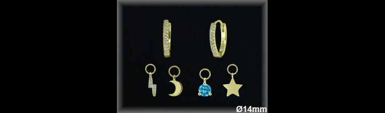 Aros de Plata al Por Mayor ref AZ173C  Mayorista de Aros de Plata