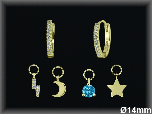 Aros de Plata al Por Mayor ref AZ173C  Mayorista de Aros de Plata