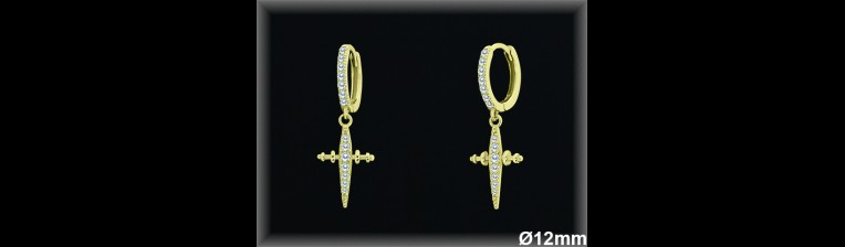 Aros de Plata al Por Mayor ref AZ178C  Mayorista de Aros de Plata