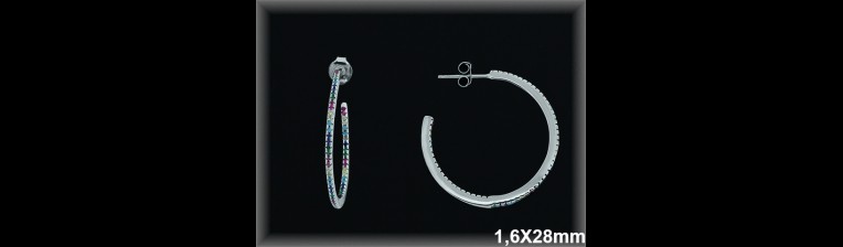 Mayorista de Plata de Aros ref AZ200D  Aros de Plata al por Mayor
