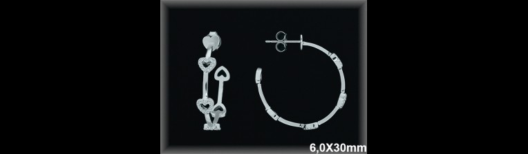 Mayorista de Plata de Aros ref AZ218  Aros de Plata al por Mayor
