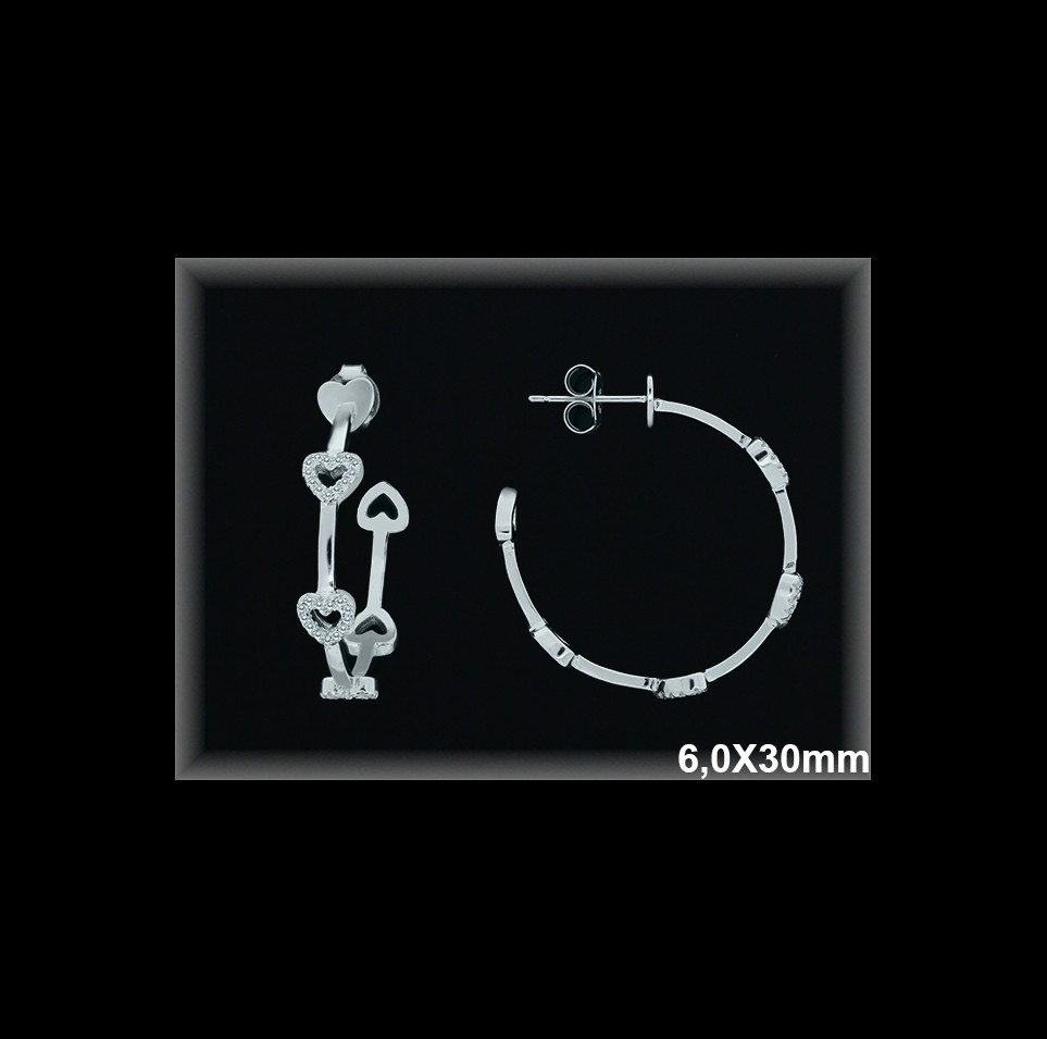 Mayorista de Plata de Aros ref AZ218  Aros de Plata al por Mayor