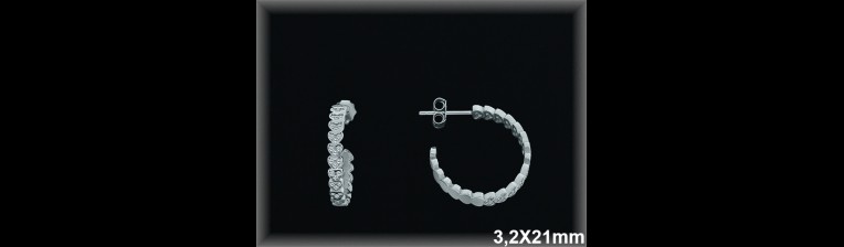 Mayorista de Plata de Aros ref AZ219  Aros de Plata al por Mayor