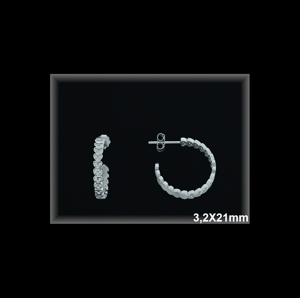 Mayorista de Plata de Aros ref AZ219  Aros de Plata al por Mayor
