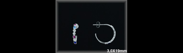 Mayorista de Plata de Aros ref AZ220T  Aros de Plata al por Mayor