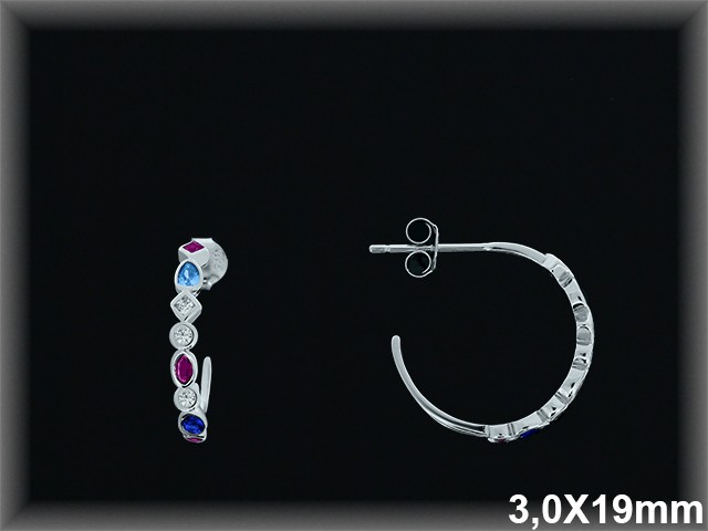 Mayorista de Plata de Aros ref AZ220T  Aros de Plata al por Mayor