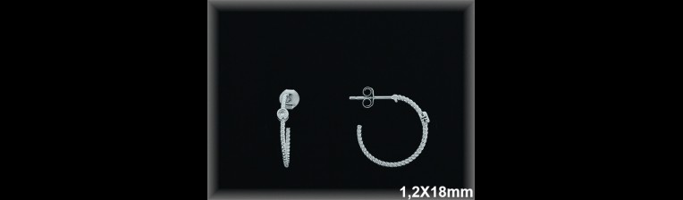Mayorista de Plata de Aros ref AZ221  Aros de Plata al por Mayor