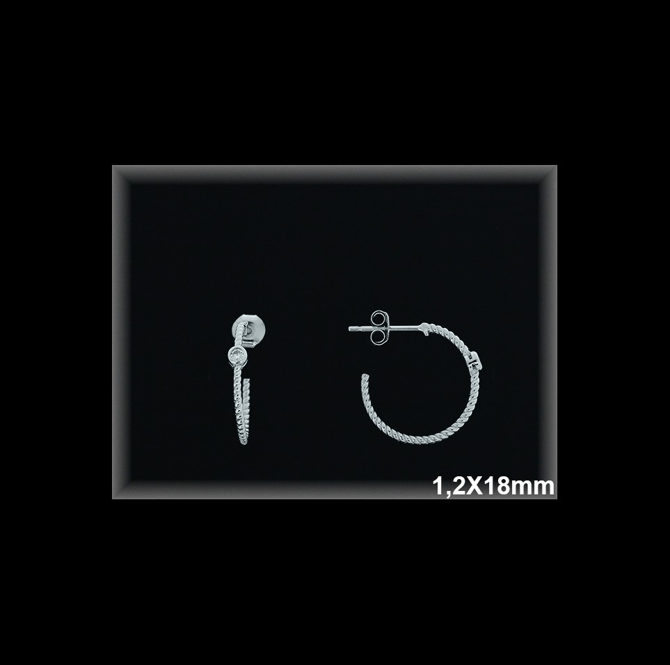 Mayorista de Plata de Aros ref AZ221  Aros de Plata al por Mayor