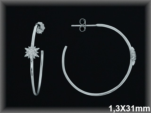 Mayorista de Plata de Aros ref AZ222  Aros de Plata al por Mayor