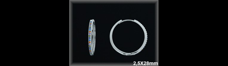 Mayorista de Plata de Aros ref AZ319DT  Aros de Plata al por Mayor