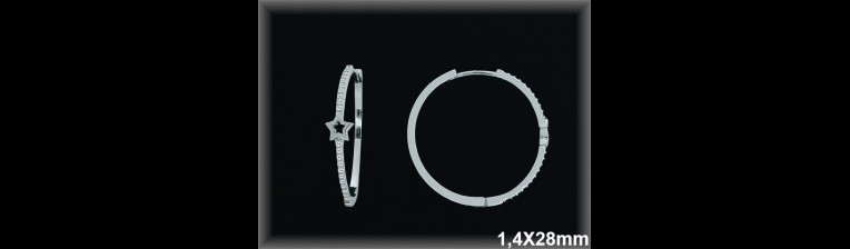 Mayorista de Plata de Aros ref AZ320  Aros de Plata al por Mayor