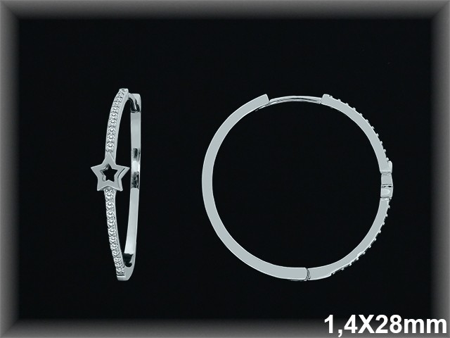 Mayorista de Plata de Aros ref AZ320  Aros de Plata al por Mayor