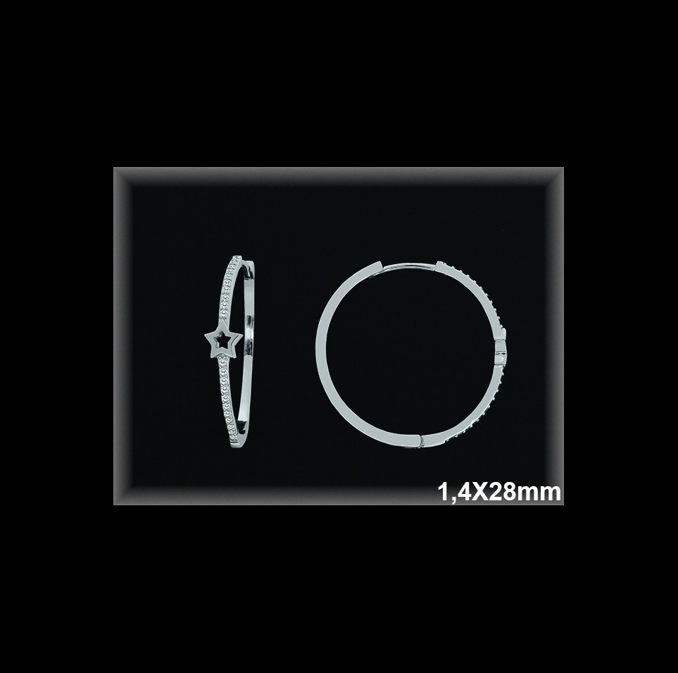 Mayorista de Plata de Aros ref AZ320  Aros de Plata al por Mayor