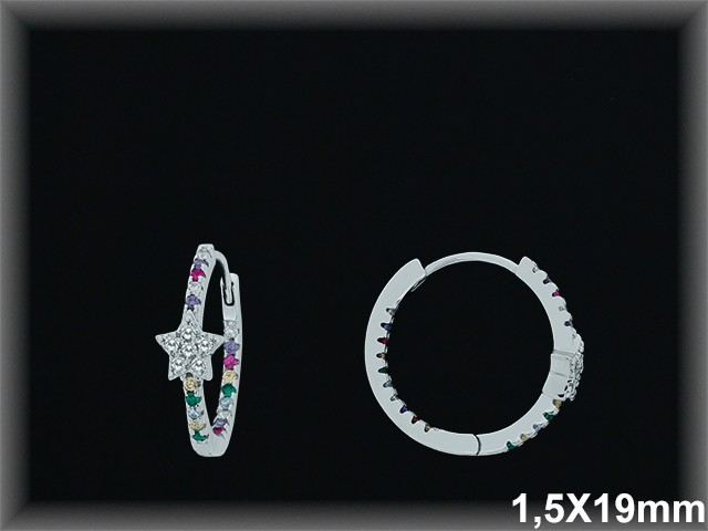 Mayorista de Plata de Aros ref AZ353T  Aros de Plata al por Mayor