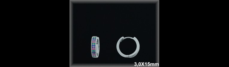 Mayorista de Plata de Aros ref AZ385T  Aros de Plata al por Mayor