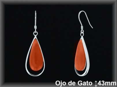 Mayorista de Plata en Pendientes ref J8590R  Pendientes de Plata al por Mayor
