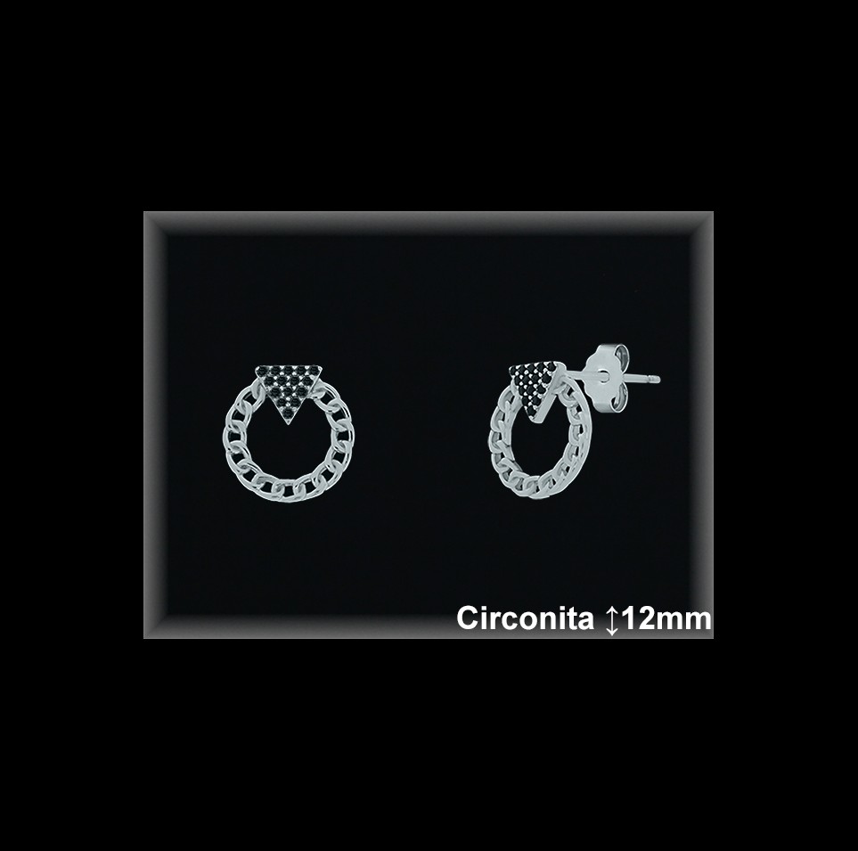 Pendientes de Plata al Por Mayor ref MZ587NE  Mayorista de Pendientes de Plata