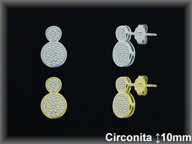 Pendientes de Plata al Por Mayor ref MZ748C  Mayorista de Pendientes de Plata