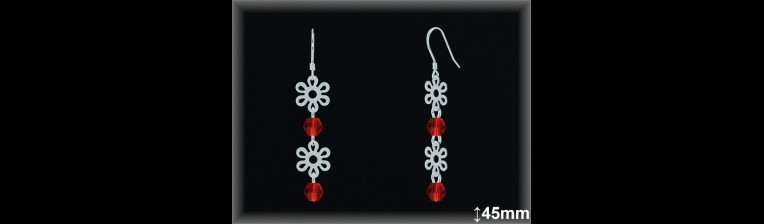 Mayorista de Plata en Pendientes ref P8007R  Pendientes de Plata al por Mayor