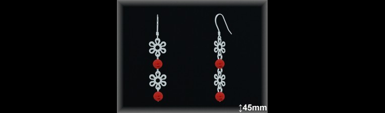 Mayorista de Plata en Pendientes ref P8007RC  Pendientes de Plata al por Mayor