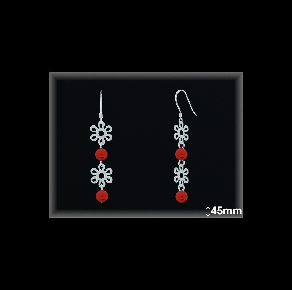 Mayorista de Plata en Pendientes ref P8007RC  Pendientes de Plata al por Mayor