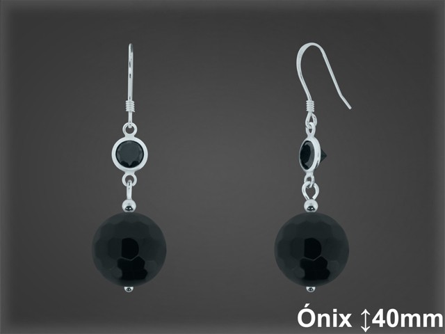 Pendientes de Plata al Por Mayor ref P8805N  Mayorista de pendientes de Plata
