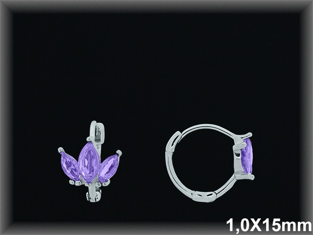 Mayorista de Plata de Aros ref AZ350A  Aros de Plata al por Mayor