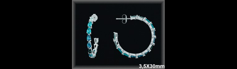 Mayorista de Plata de Aros ref AZ228D  Aros de Plata al por Mayor