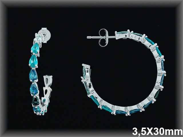 Mayorista de Plata de Aros ref AZ228D  Aros de Plata al por Mayor