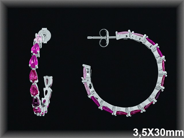 Mayorista de Plata de Aros ref AZ228R  Aros de Plata al por Mayor