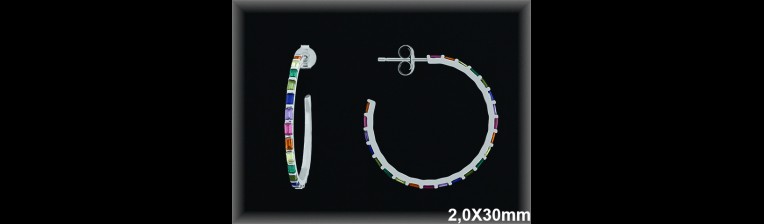 Mayorista de Plata de Aros ref AZ229T  Aros de Plata al por Mayor