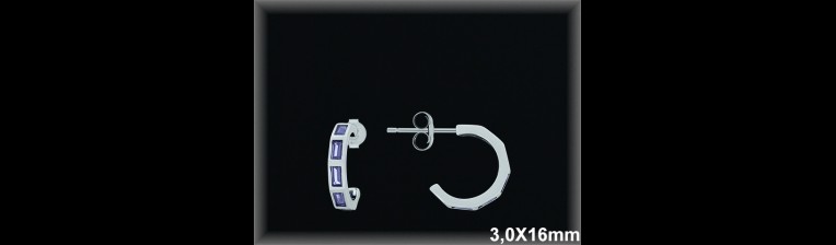 Mayorista de Plata de Aros ref AZ232A  Aros de Plata al por Mayor
