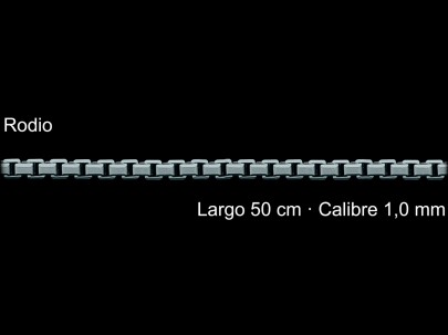 Cadena Plata 925 Rodio Veneciana 50 Cm 1 Mm | Mayorista