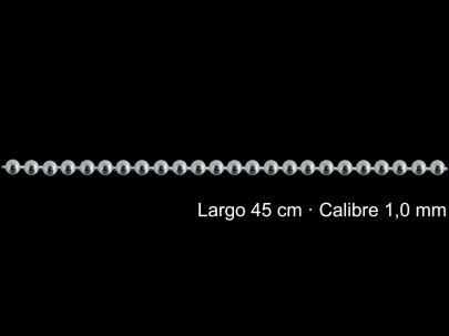 Cadena Plata 925 Bolas 45 Cm 1 Mm | Mayorista