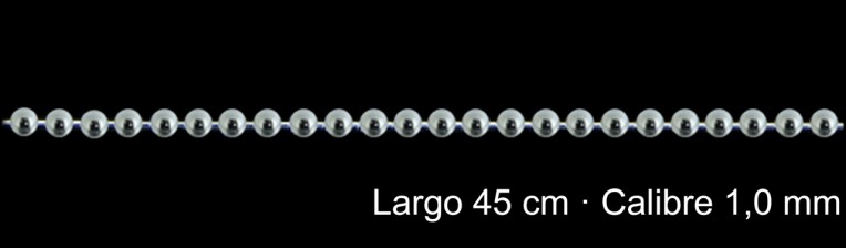 Cadena Plata 925 Bolas 45 Cm 1 Mm | Mayorista