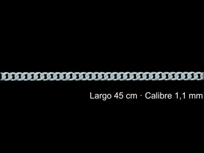 Cadena Plata De Ley 925 Barbada 45 Cm 1 1 Mm | Mayorista