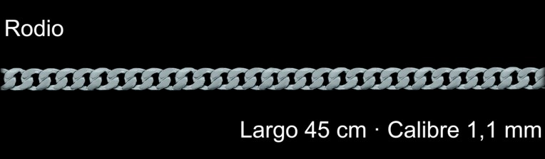 Cadena Plata 925 Rodio Barbada 45 Cm 1 1 Mm | Mayorista