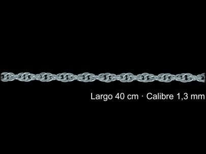 Cadena Plata 925 Cordoncillo 40 Cm 1 3 Mm | Mayorista