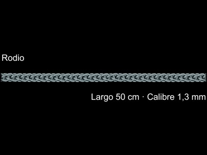 Cadena Plata 925 Rodio Espiga 50 Cm 1 3 Mm | Mayorista