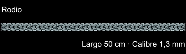 Cadena Plata 925 Rodio Espiga 50 Cm 1 3 Mm | Mayorista