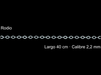 Cadena Plata 925 Rodio Forzada 40 Cm 2 2 Mm | Mayorista