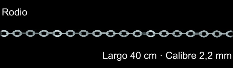 Cadena Plata 925 Rodio Forzada 40 Cm 2 2 Mm | Mayorista