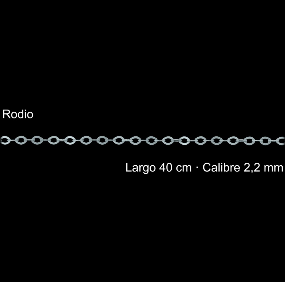 Cadena Plata 925 Rodio Forzada 40 Cm 2 2 Mm | Mayorista