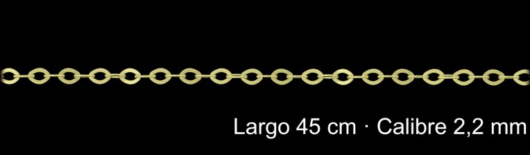Cadena Chapada Oro Forzada 45 Cm 2 2 Mm | Mayorista