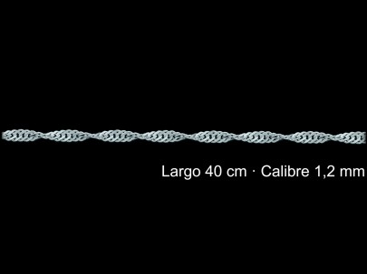 Cadena Plata 925 Singapur 40 Cm 1 2 Mm | Mayorista