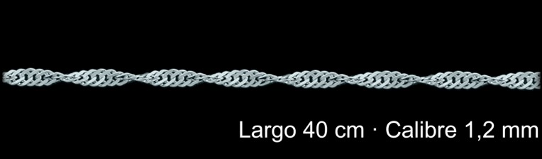 Cadena Plata 925 Singapur 40 Cm 1 2 Mm | Mayorista