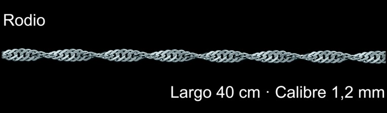 Cadena Plata 925 Rodio Singapur 40 Cm 1 2 Mm | Mayorista