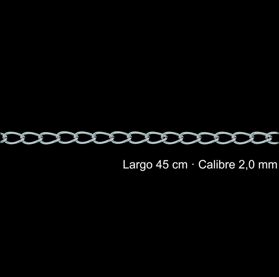Cadena Plata 925 Bilbao 45 Cm 2 0 mm | Mayorista
