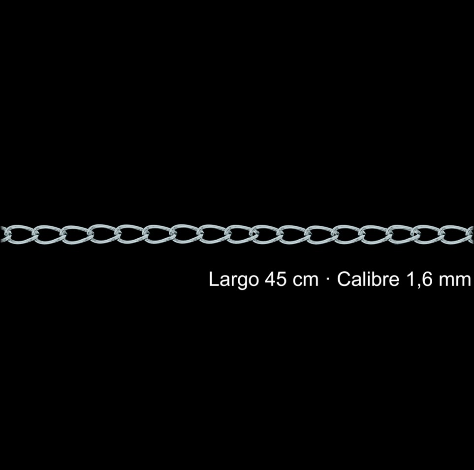 Cadena Plata 925 Bilbao 45 Cm 1 6 mm | Mayorista