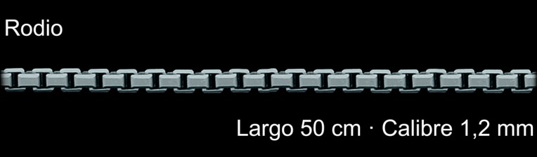 Cadena Plata De Ley 925 Rodio Veneciana 50 Cm 1 Mm | Mayorista
